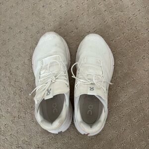 On Running Women's Cloud Athletic Shoes in White